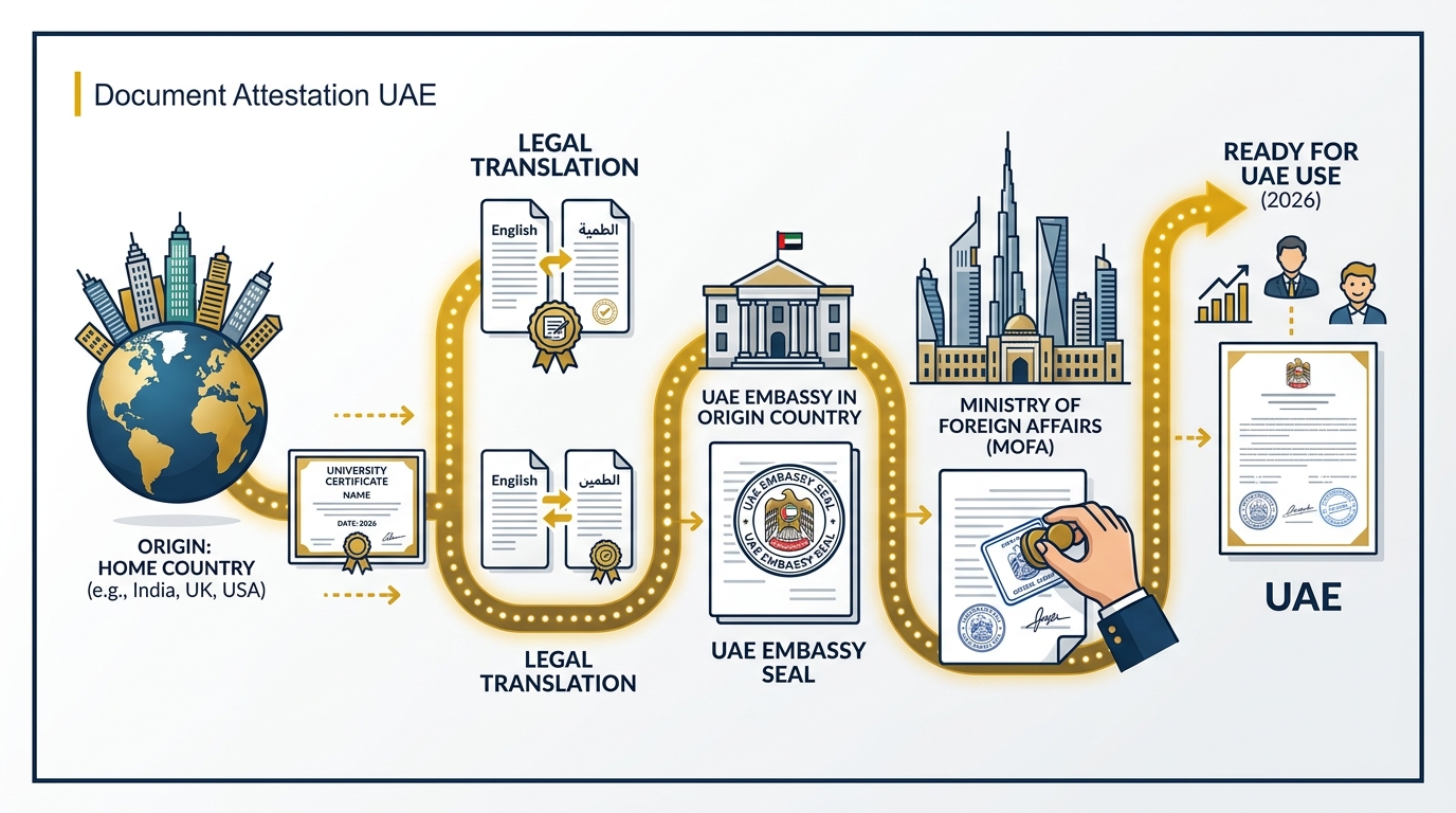 Document Attestation in UAE — Complete Process Guide 2026